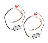 FESTFENDS 2pcs Vehicle Drl Control Unit with Stable Voltage Protection and Elegant Light Control Black Plastic Daytime Running Lights Relay with Timer Delay Function