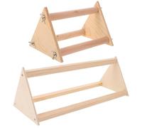FESTFENDS 2pcs Wooden Chicken Perch Stand for Brooder, Roosting Bars Chick Training Perches, Natural Wood Chicken Accessories for Baby Chicks Coop Enrichment
