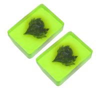 FESTFENDS 2pcs Wormwood Essential Oil Soaps for Women Facial Cleansing Moisturizing Handmade Soaps Green with Anti-aging and Exfoliating Properties