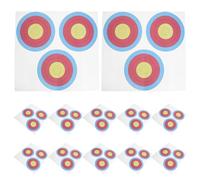 FESTFENDS 30pcs Paper Archery Target Faces: Triple Spot Target Paper - Large Shooting Practice Sheets - Indoor and Outdoor Archery Tool for Compound Bow Training