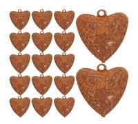 FESTFENDS 30pcs Rustic Metal Heart-Shaped Jingle Bells, Small Vintage Decorative Christmas Craft Bells for Wreaths, Tree Ornaments, Holiday Party DIY Decorations