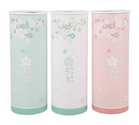 FESTFENDS 3pcs Car Tissue Boxes Cylinder Round Facial Tissue Holder with Cute Fashion Prints, Portable Paper Towel Case for Travel and Car Use, 40 Sheets Each, Multi-Color Options