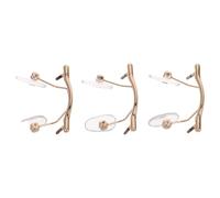 FESTFENDS 3Pcs Gold Nose Bridge Pads for Rimless Eyeglasses Universal Single-Hole Nose Piece Replacement for Spectacle Frames