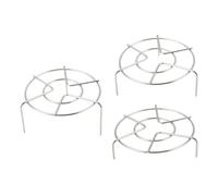 FESTFENDS 3pcs Stainless Steel Household Steaming Stand Cooker Rack Heat Resistant and Cold Resistant Kitchen Steamer Rack for Kitchen Clean and Steam Cooker Use