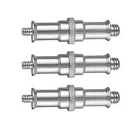 FESTFENDS 3pcs Threaded Screw Adapter Spigot Multi-purpose Iron Converter Easy to Install Silver for Monopod and Light Tower Scenes