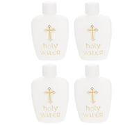 FESTFENDS 4Pcs 60Ml Holy Water Bottles Set Refillable Tiny Decorative Bottles for Baptism Decorations Wedding Festival Church Home Décor