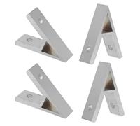 FESTFENDS 4pcs Aluminum Angle Bracket Corner Connectors 45° and 135° Adjustable Angles for DIY Projects Made of Sturdy Silver Aluminium
