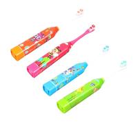 FESTFENDS 4pcs Electric Toothbrush Set Sonic Sound Wave Toothbrushes with Soft Bristles for Ages 3-8, Portable Colorful Tooth Cleaner for Home and Travel Random Color