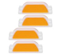 FESTFENDS 4pcs Reflective Driveway Marker Emergency Reflector Road Reflectors Rectangular Polycarbonate Plastic Reflective Design Ensures Safety for Driveway Entrance and Different Scenarios