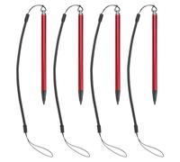 FESTFENDS 4PCS Touch Screen Resistive Pen: Stylus Pens for Touch Screens - Drawing Writing Stylus with Spring Rope for Drawing Creation Red