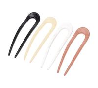 FESTFENDS 4pcs U-shaped Hair Clips for Women Resin Hair Forks Chic and Elegant Hairpins Suitable for Party and Daily Life