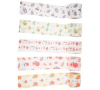 FESTFENDS 5 Rolls of Self Adhesive Wrap Bandages with Excellent Adhesion and Easy to Wrap Non-Woven Fabric for Exercising Outdoors, Multi-Function Athletic Sports Injury Tape