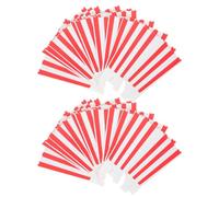 FESTFENDS 50pcs Paper Popcorn Boxes with Red Striped Design, Convenient Portability and Versatile Use, for Birthday Parties and Movie Nights, Charming and Visually Appealing Snack Containers