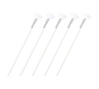 FESTFENDS 5Pcs Fan-Shaped Nylon Face Mask Brush Set White, Facial Mud Applicator Tools for Skincare, Soft Nylon Bristles Suitable for Women’S Facial Masks and Beauty Treatments