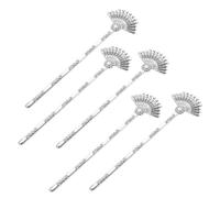 FESTFENDS 5pcs Retro Alloy Fan Hair Fork Set for Ceremonies and Ancient Style Parties Vintage Chinese Hair Pins with Simple and Chic Design