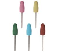 FESTFENDS 5pcs Rubber Manicure Polishing Heads Nail Grinding Drill Bits Lightweight High Strength Nail Art Grinding Machine Replacement for Manicure Salon Supplies