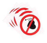 FESTFENDS 5pcs Self-adhesive Vinyl Safety Warning Stickers for Hospitals No Vinyl Decals Wall Stickers Waterproof Safety Signs for Occupational Health