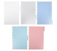 FESTFENDS 5pcs X8.5 Inch Pp Binder Divider with Colored Tabs for Quick Reference and Separating Documents, for Reports and Books, Sturdy Notebook Index Dividers for Office and School Use