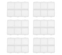 FESTFENDS 6 Pcs Medicine Pill Box with Braille for Blind Persons, 6 Compartments Portable Pill Organizer for Home and School, Sturdy Pp Material Storage Case