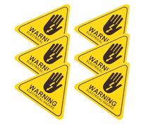 FESTFENDS 6pcs Electrical Hazard Caution Warning Signs 5x5cm Triangle High Voltage Safety Risk Stickers for Industrial and Residential Security