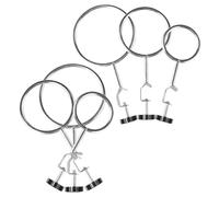 FESTFENDS 6pcs Laboratory Retort Support Ring Iron Clamp Silver Stability Efficiency for Research Institutions Teaching Labs