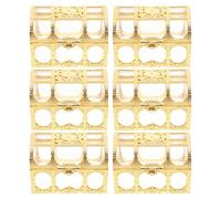 FESTFENDS 6pcs Treasure Chest Candy Boxes Plastic Wedding Treats Box with Creative Golden Design Lightweight for Festivals Holding Candies and Favors