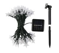 FESTFENDS 9m 50led Solar Powered Waterproof Star String Lights with 8 Flash Modes, Bubble Decorative Outdoor Party Lamp for Garden Balcony Patio