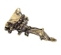 FESTFENDS Antique Brass for Home Desktop and Cabinet Decoration Buddha Statue Figurine Simple Artistic Design Small Avalokitesvara Desk Decor Ornament