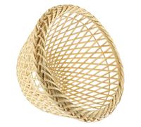 FESTFENDS Beige Bamboo Lamp Shade for Ceiling Light and Table Lamps, Boho Vintage Style with Easy Installation, Decorative Piece for Living Room and Dining Area