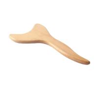 FESTFENDS Beige Wooden Gua Sha Massage Board Plastic Body Scraping Tool to Increase Flow of Lymph and Facial Tension, Sturdy and Portable for Travel Use
