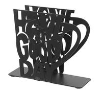 FESTFENDS Black Iron Paper Napkin Holder for Kitchen and Bar, Creative Unique Shaped Decorative Napkin Holder with Easy to Clean Surface, Convenient Storage Solution for Dining Tables