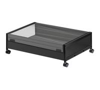 FESTFENDS Black That Can Be Placed in Corner of The Home under Bed Storage Box with Wheels, Large Capacity Non-woven Fabric Organizer Practical Storage Container for Shoes