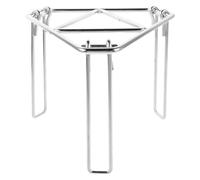 FESTFENDS Campfire Tripod Folding Mini Camping Tripod Bbq Grill Stand with Exceptional Loadbearing Capacity Multipurpose Functionality Silver Galvanized Iron for Outdoor Adventures