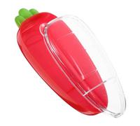 FESTFENDS Carrot Storage Box 2-Compartment with Lid, Plastic Divided Container for Salad and Snacks, Suitable for Outdoor and Fridge Use