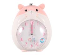 FESTFENDS Cartoon Hamster Alarm Clock for with Silent Snooze Function and Pink Night Light, ’S Bedside Wake Up Clock without Batteries, Cute Desktop Decor for Boys and Bedrooms