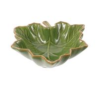 FESTFENDS Ceramic Ground Bird Bath Bowl: Leaf Shape Water Container for Garden Birdwatching - Outdoor Bird Water Dish for Patios Outside