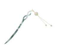 FESTFENDS Chinese Tassel Hair Stick 2 Pcs Sturdy Plastic Hairpin Accessories with Green Tassel Delicate Craftsmanship for Ancient Style Themed Parties and Daily Wear