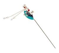 FESTFENDS Chinese Traditional Fan Hair Sticks Handmade Lightweight Metal Hairpins with Tassel for Women, Vintage Ancient Design Hair Chopsticks the Go and Pairing with Hanfu