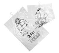 FESTFENDS Clothes Home, Compression Reusable Saving Travel Space and 2pcs Medium Hanging Vacuum Storage Bags for Seal Bags for Garments and Bedding