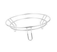FESTFENDS Cooling Rack Sturdy with Three Feet Support Stainless Steel Oven Safe Pan Stand Preventing Food from Falling Household Wok Rack in Silver for Kitchen and Café Use