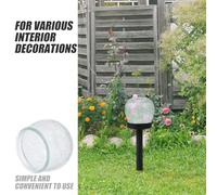 FESTFENDS Crackle Glass Lamp Shade Globe Lightweight Spherical Replacement Cover for Outdoor Garden Post Lights Artistic Decorative Pendant Lighting Accessory with Warm Soft Glow Easy