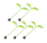 FESTFENDS Creative Bean Sprout Car Accessories 5pcs Car Roof Decoration Easy Installation Plastic Ornaments with Universal Fit, Cute and Versatile for Electric Scooters and Bicycles