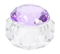 FESTFENDS Crystal Nail Cup Lid for Manicures Liquid Powder Dappen Dish Glass Art Bowl for Salon Supplies for Nail Art and Dipping