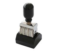 FESTFENDS Date Stamp DIY Roller Knob Stamp Iron and Wood Black Separate Ink Pad Required for DIY Craft and Scrapbook