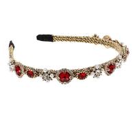 FESTFENDS Delicate Holds and Red Hoop Women Rhinestone Hair for Chic Headband That Tightly and Creates Beautiful Hairstyles, for Special Occasions