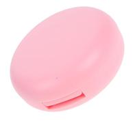 FESTFENDS DIY Blush Palette with Mirror and Powder Puff Holder, Portable Pink Compact Case for Travel Makeup and Contour Highlighting