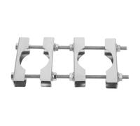 FESTFENDS Double Antenna Mast Clamp Bracket M6 Adjustable Diameter Pole Clamp Iron Holder for Outdoor Rooftop Installations Compatible with Antenna Mast and Flag Post