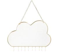 FESTFENDS Earring Display Holder Metal Cloud Shape with Necklace Organizer Hooks, Wall Mounted for Back of Door and Bedroom Use