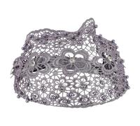 FESTFENDS Elegant Plum Blossom Pattern Hairband with Artificial Pearl and Lace, Classic Elastic Band Hair Accessory That Fixes Hair and Covers The Head, for Banquet and Graduation Party