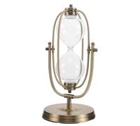 FESTFENDS Empty Hourglass Fillable | 10" Glass Sand Clock with Metal Frame | 360° Rotation | DIY Sand Timer for Wedding Ceremony | Hourglass for Desk Home
